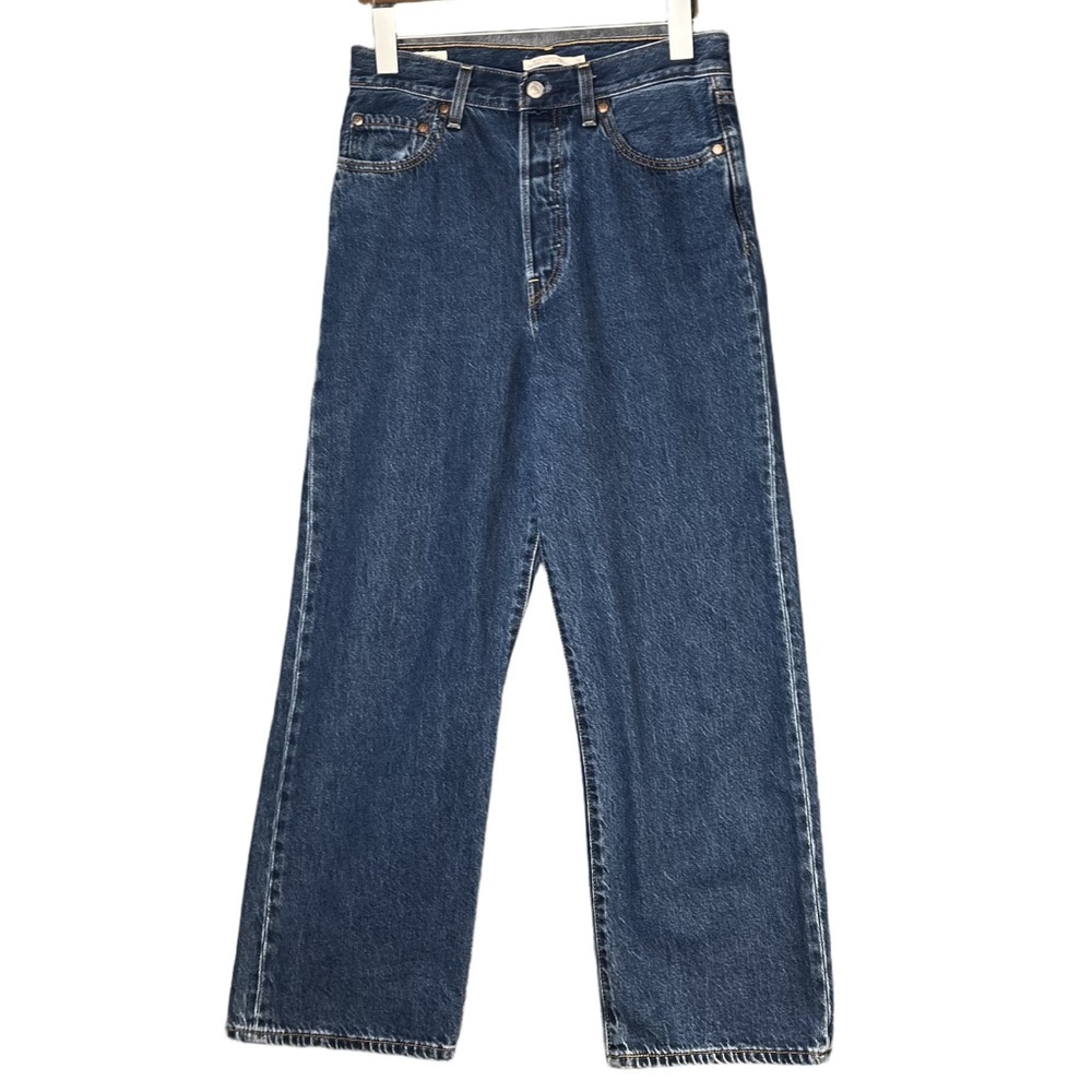 NEW! Levi’s Ribcage Straight Ankle Dark Wash Size 28 W 26 L Premium Denim Jeans